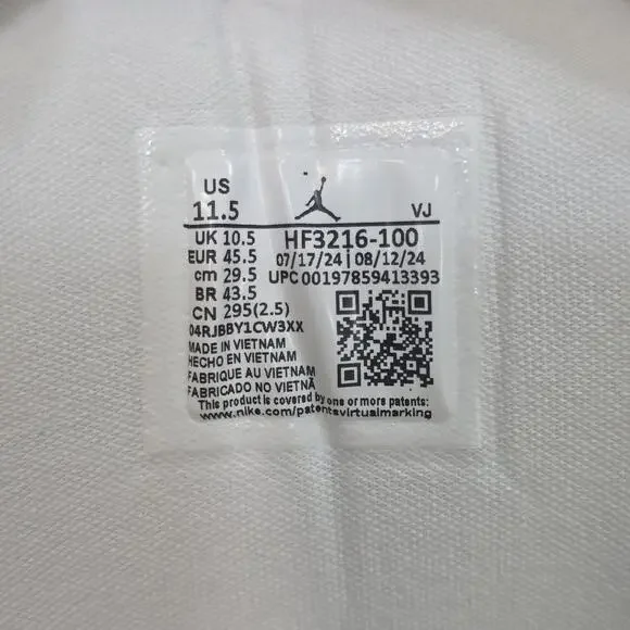 Nike Air Jordan 1 Mid SE White Medium Grey Cool Grey HF3216-100 Men's Size 11.5 - Picture 7 of 7